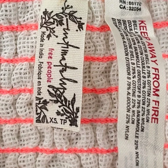 Intimately Free People White Boho Casual Eyelet Strappy Cami Tank Top XS NWOT - Picture 8 of 8